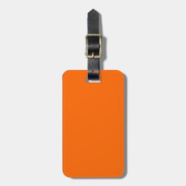 Massives Orange Gepäckanhänger (Vorderseite vertikal)