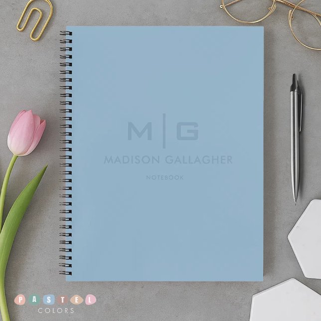 Massives Sanftes Himmelblass Pastell Babyblau Farb Notizbuch (Solid Soft Sky Light Pastel Baby Blue Color Notebook
)