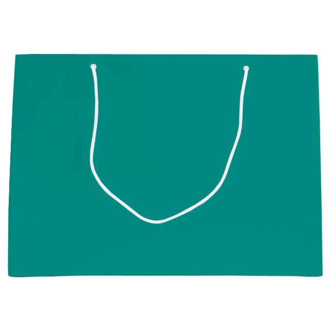 Massives Tealgrün Große Geschenktüte (Vorderseite)