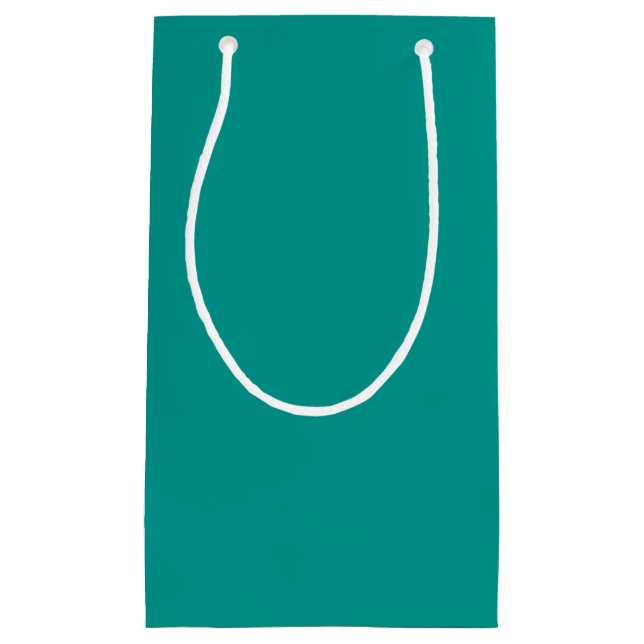 Massives Tealgrün Kleine Geschenktüte (Vorderseite)