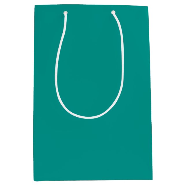 Massives Tealgrün Mittlere Geschenktüte (Vorderseite)