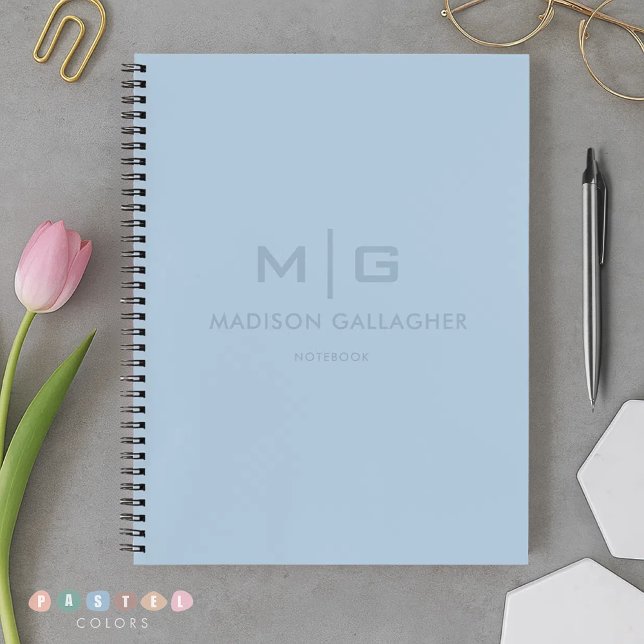 Massives weiches Himmel-Licht Pastell Babyblau Far Notizbuch (Solid Soft Sky Light Pastel Baby Blue Color Notebook
)