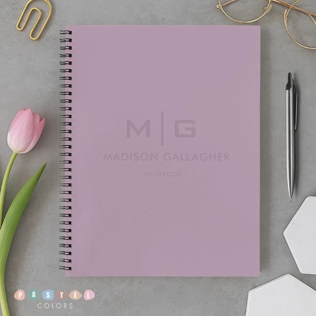 Massives, weiches Licht in pastell Lavendel violet Notizbuch (Solid Soft Light Pastel Lavender Purple Color Notebook
)