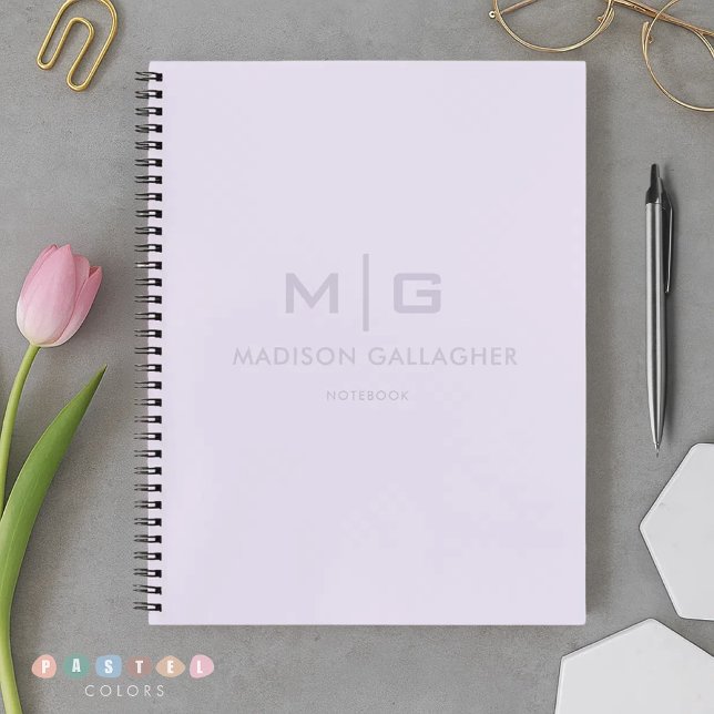 Massives weiches Licht Pastell-Lavendel-Lila Farbe Notizbuch (Solid Soft Light Pastel Lavender Purple Color Notebook
)