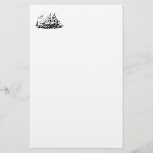 Masted Ship Stationary Briefpapier (Vorderseite)