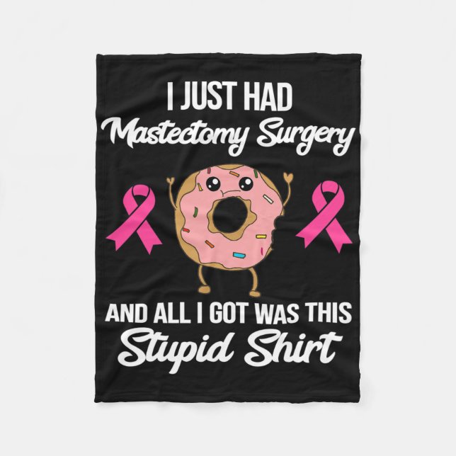 Mastektomie Operation Meme Fun Breast Cancer Aware Fleecedecke (Vorderseite)