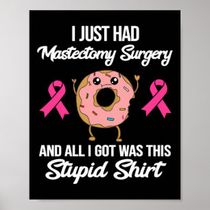 Mastektomie Operation Meme Fun Breast Cancer Aware Poster