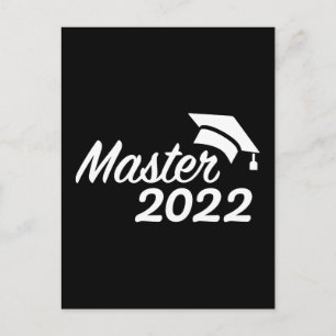 Master 2022 Abschluss Postkarte