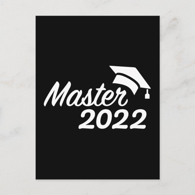 Master 2022 Abschluss Postkarte (Vorderseite)