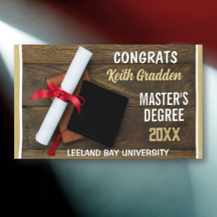 Master-Abschluss! Glückwunschs Grad CUSTOM Banner
