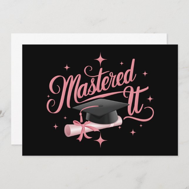 Master-Abschluss-MBA-Abschluss Einladung (Vorne/Hinten)