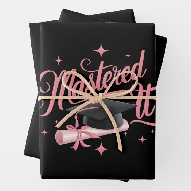 Master-Abschluss-MBA-Abschluss Geschenkpapier Set (Beispiel)
