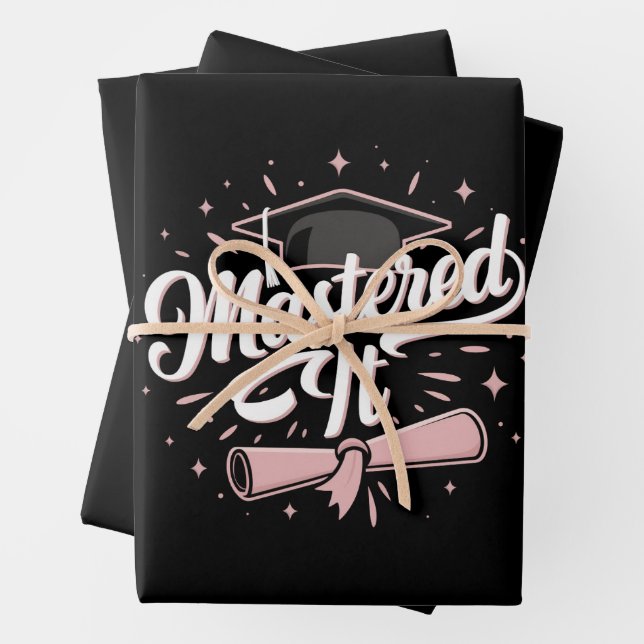 Master-Abschluss-MBA-Abschluss Geschenkpapier Set (Beispiel)