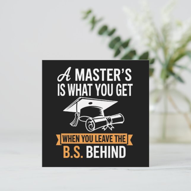 Master-Abschluss MBA Master-Abschluss Abschluss Einladung (Stehend Vorderseite)