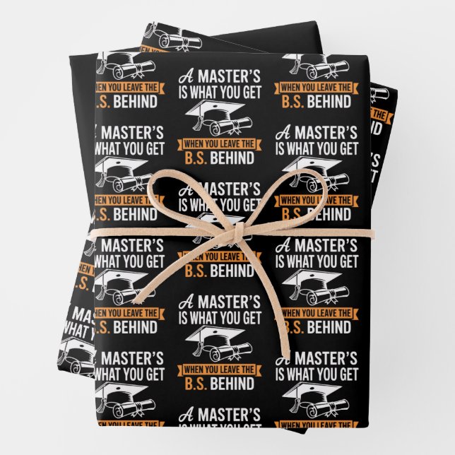 Master-Abschluss MBA Master-Abschluss Abschluss Geschenkpapier Set (Beispiel)