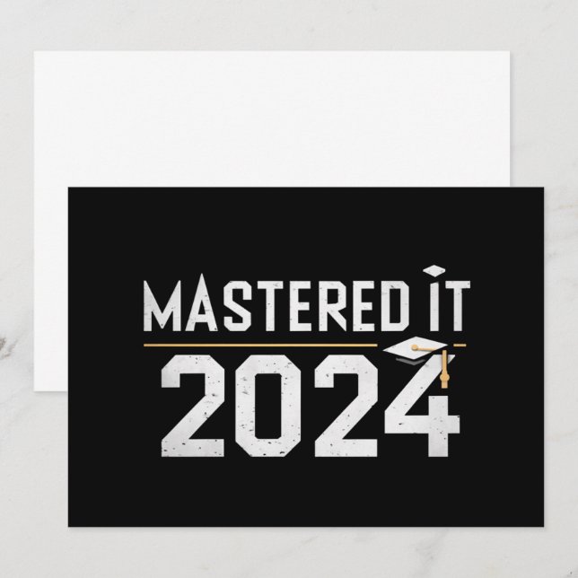 Master-Abschluss Meisterhaft 2024 Master-Abschluss Einladung (Vorne/Hinten)