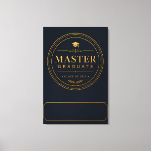 Master-Absolvent 2026 Personalisiertes Geschenk Leinwanddruck