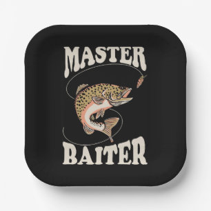 Master-Baiter-Fischerei Pappteller