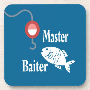 Master Baiter Fishing Funny Novelty Fish Joke Getränkeuntersetzer