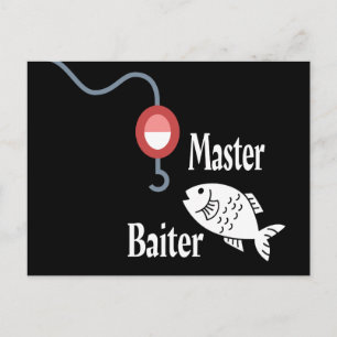 Master Baiter Fishing Funny Postkarte