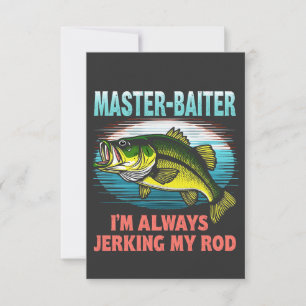 Master Baiter I'm Jerking My Rod Vater Fisher Dankeskarte