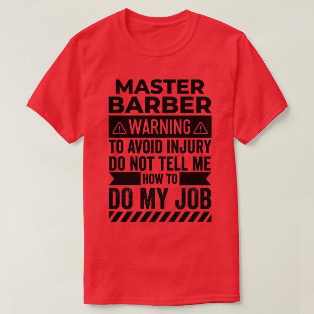 Master Barber Warning Classic TShirt (Design vorne)
