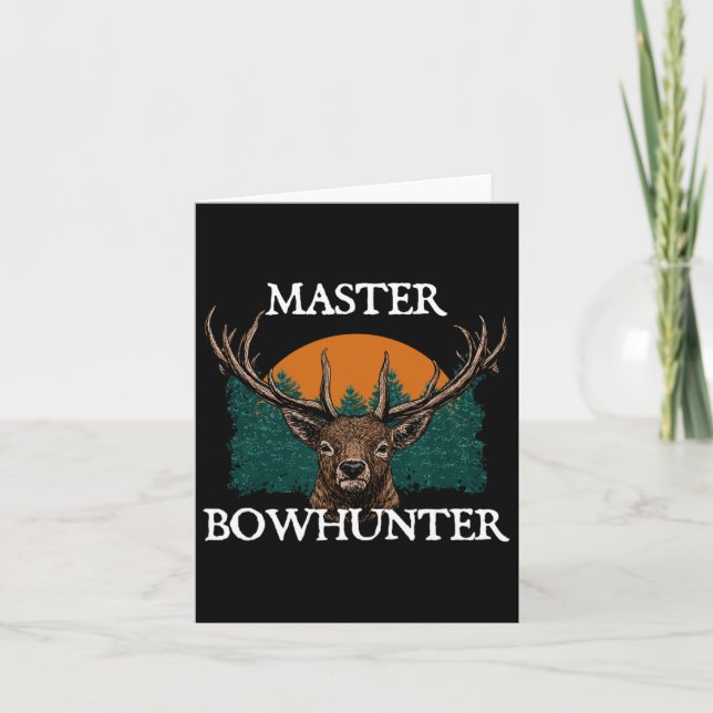 Master Bowhunter Väter Tag Jagd Eltern Hunte Karte (Vorderseite)