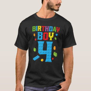 Master Builder 4. Geburtstag Junge 4 Vierjährige B T-Shirt
