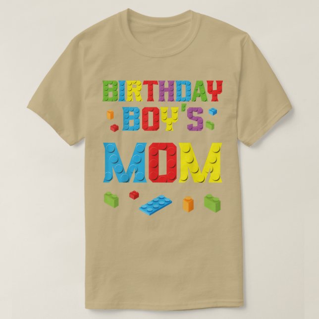 Master Builder Birthday Boys Mama Gebäude Bricks B T-Shirt (Design vorne)