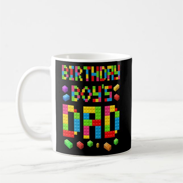 Master Builder Birthday Boy's Vater Gebäude Bricks Kaffeetasse (Links)