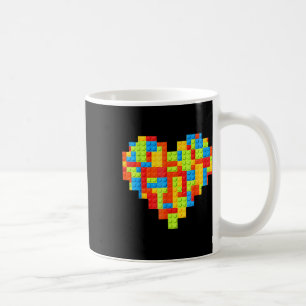 Master Builder Block Brick Gebäude Herz Kaffeetasse