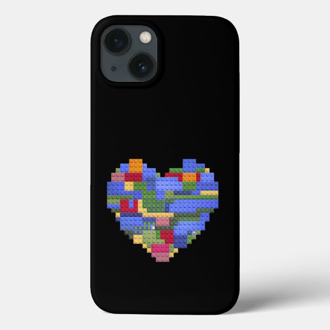 Master Builder Block Brick Gebäude Herz Valentin Case-Mate iPhone Hülle (Rückseite)