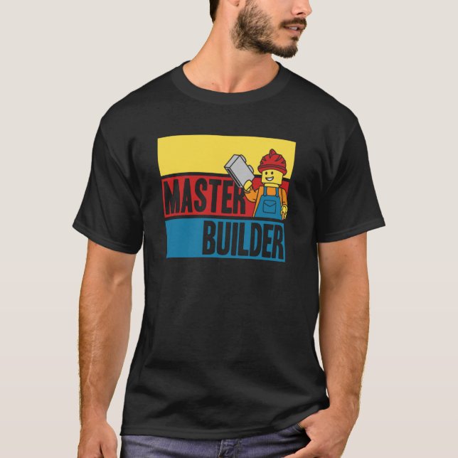 Master Builder Building Blocks Men Women Youth T-Shirt (Vorderseite)
