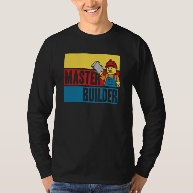 Master Builder Building Blocks Men Women Youth T-Shirt (Vorderseite)
