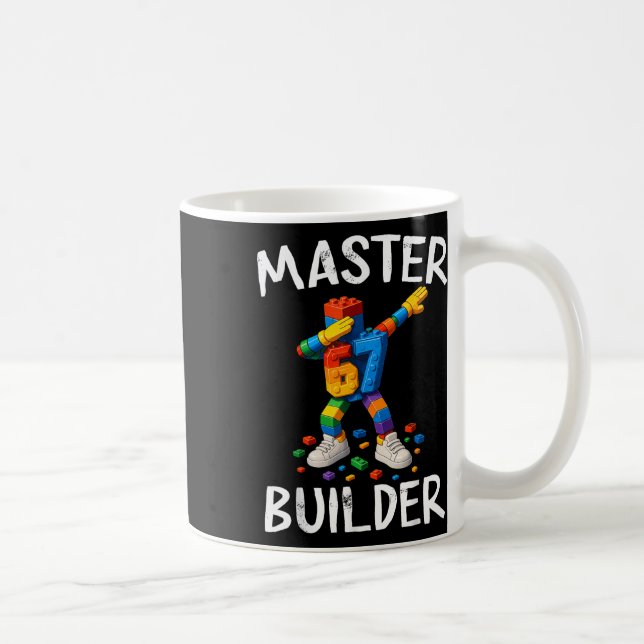 Master Builder Dabbing 67 Meme Bausteine Bri Kaffeetasse (Rechts)