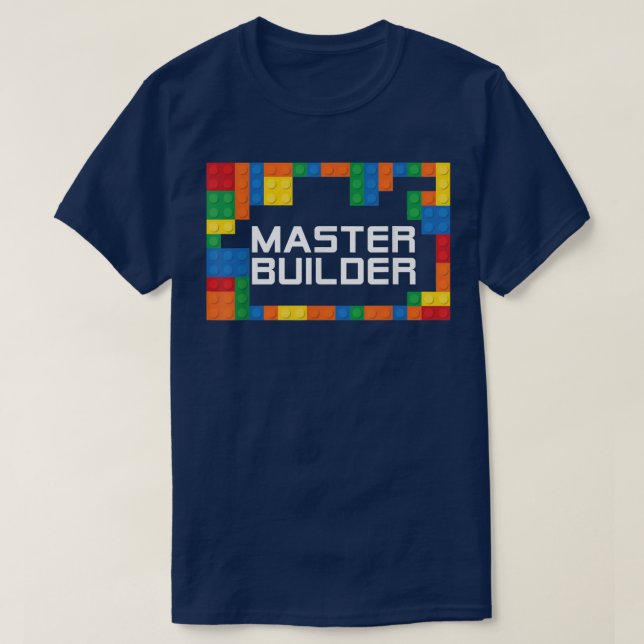 Master Builder Engineer Big Building Blocks Build  T-Shirt (Design vorne)