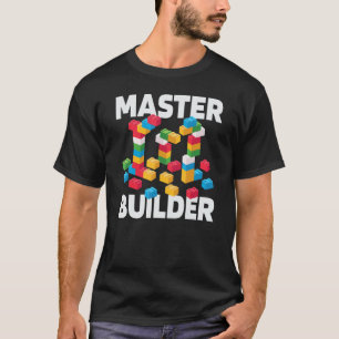 MASTER BUILDER Funny Kids Gebäude Blockiert Spielz T-Shirt