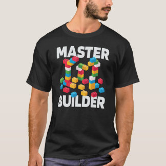 MASTER BUILDER Funny Kids Gebäude Blockiert Spielz T-Shirt