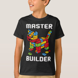 Master Builder Gebäude blockiert Brick Cat Lover T-Shirt