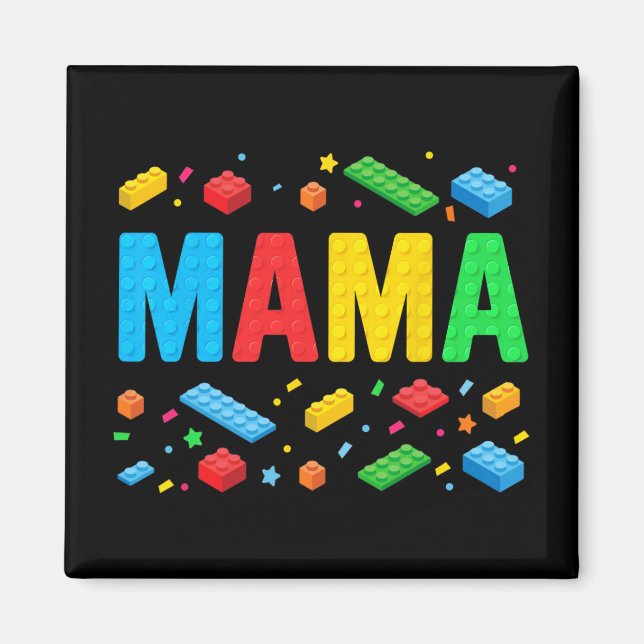 Master Builder Gebäude Bricks Blocks Funny Mother Magnet (Vorne)