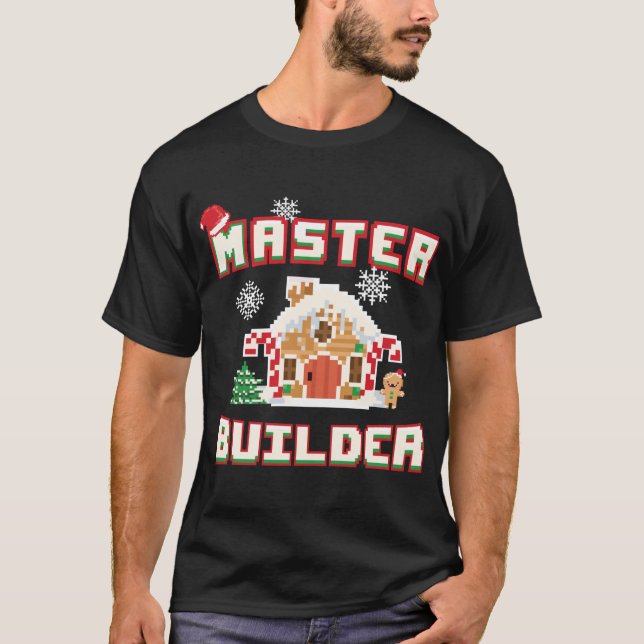 Master Builder Gingerbread House Construction Deko T-Shirt (Vorderseite)