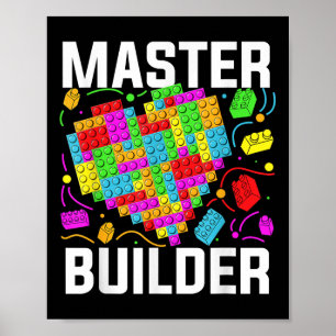 Master Builder Heart Block Brick Gebäude Poster