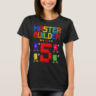 Master Builder ist 5 Jahre alt Gebäude 5. Geburtst T-Shirt