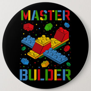Master Builder Kids Gebäude blockiert Brick Builde Button