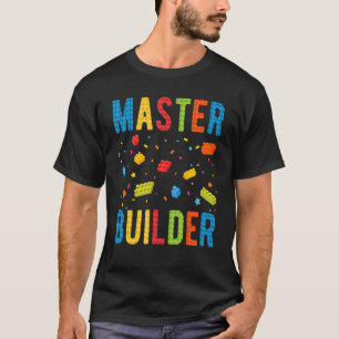 Master Builder Kids Gebäude blockiert Brick Builde T-Shirt