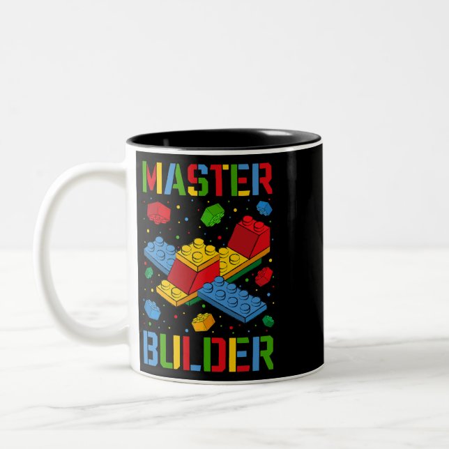 Master Builder Kids Gebäude blockiert Brick Builde Zweifarbige Tasse (Links)