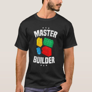 Master Builder Kids Gebäude blockiert Brick Toy Bo T-Shirt
