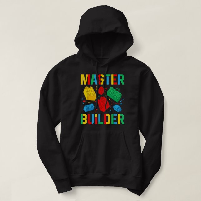 Master Builder Kids Gebäude blockiert Brick Toy Ma Hoodie (Design vorne)