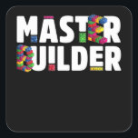 Master Builder Kids Gebäude blockiert Bricks Toys Quadratischer Aufkleber<br><div class="desc">Master Builder Kids Gebäude blockiert Bricks Toys</div>