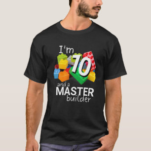 Master Builder Niedlich Block Gebäude 10. Geburtst T-Shirt